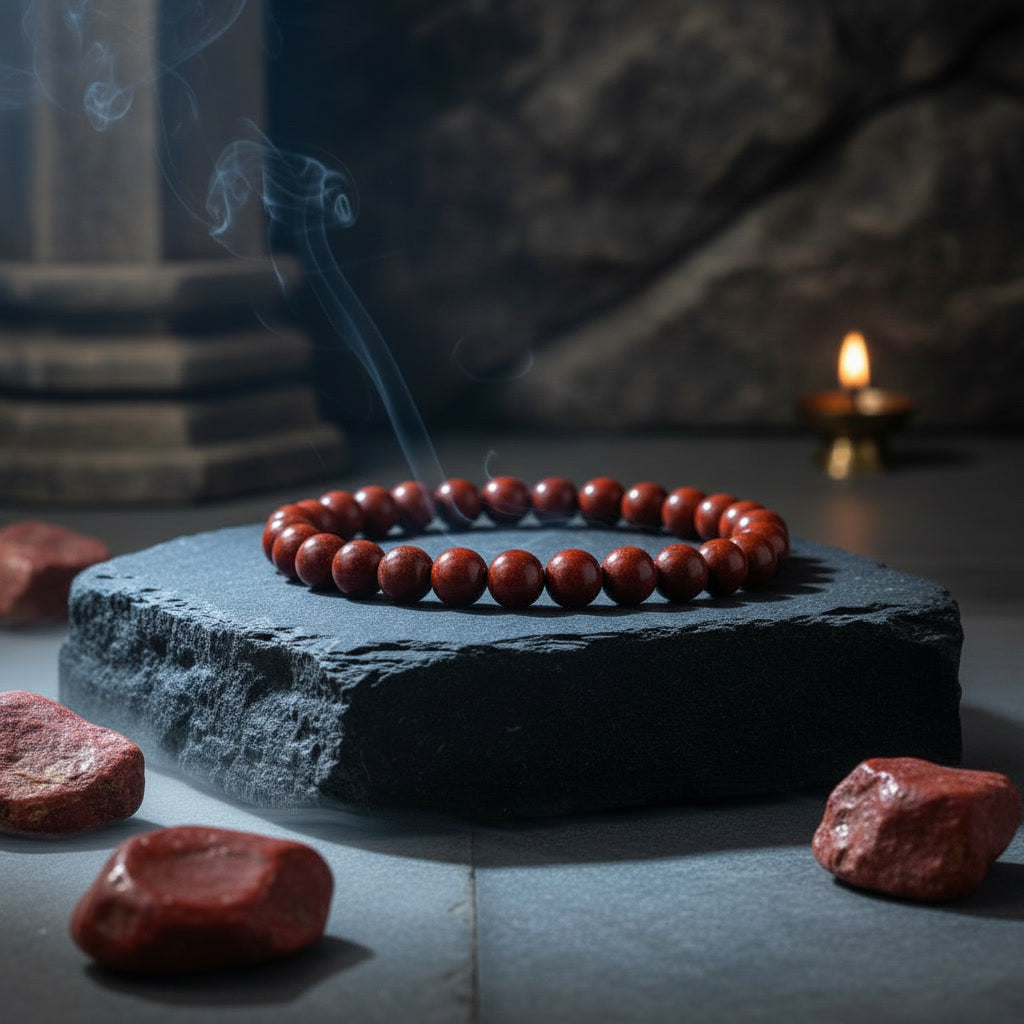 Red Jasper Bracelet For Courage, Strength & Decisive Action