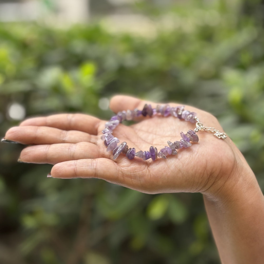 Amethyst Womens Bracelet | Numerology No. 7 Bracelet | For Intuition, Clarity & Inner Wisdom