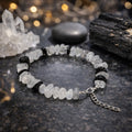 Black Rutilated Quartz Chips Bracelet Adjustable
