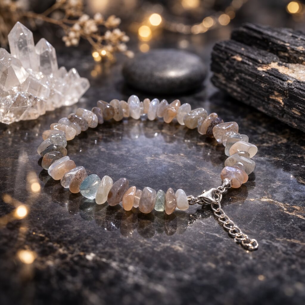 Botswana agate Chips Bracelet Adjustable